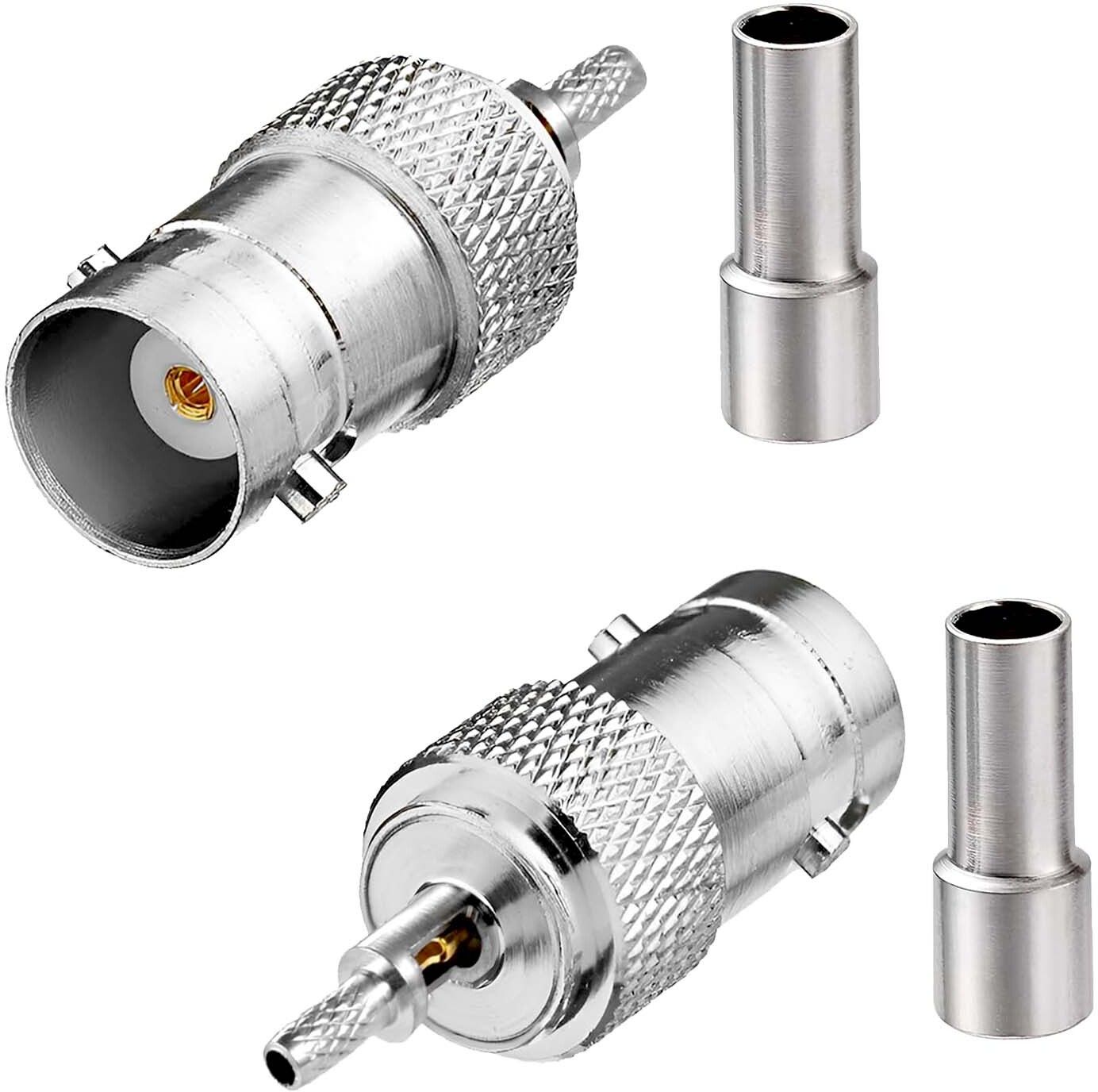 Netboon BNC Female RF Connector For RG174 RG316 RG178 Coaxial Cables and RF Applications Antenna Amplifier