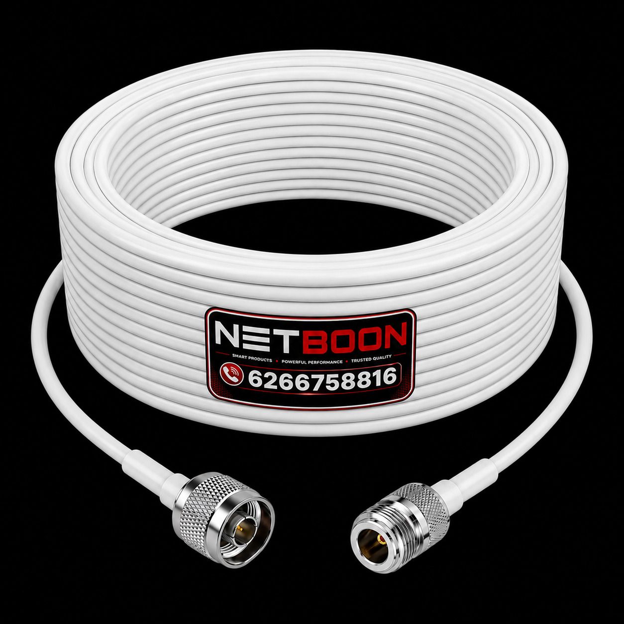 Netboon 5 Meters HLF200 RF Coaxial 50 Ohm Copper Cable N Male to N Female Connector For Antenna Amplifier-image-27
