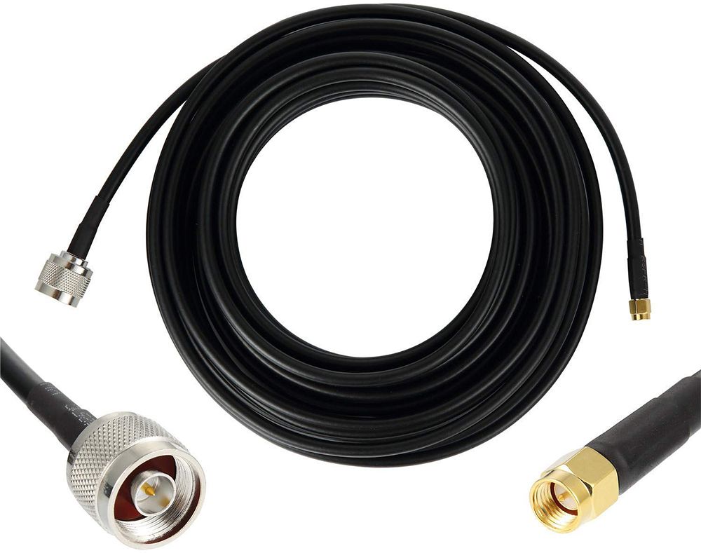 Netboon HLF 200 Extension Cable with SMA Male to N Male Connector Antenna Amplifier
