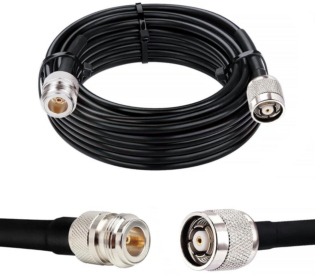 Netboon 15 Meters HLF400 RF Coaxial Cable Assembly N Female to RP-TNC Male Connector For Antenna Amplifier