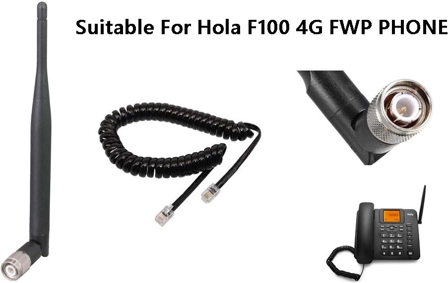 Netboon Antenna for Hola FWP F100 4G Sim Phone Black (Antenna & Spring Cord Only) Antenna Amplifier