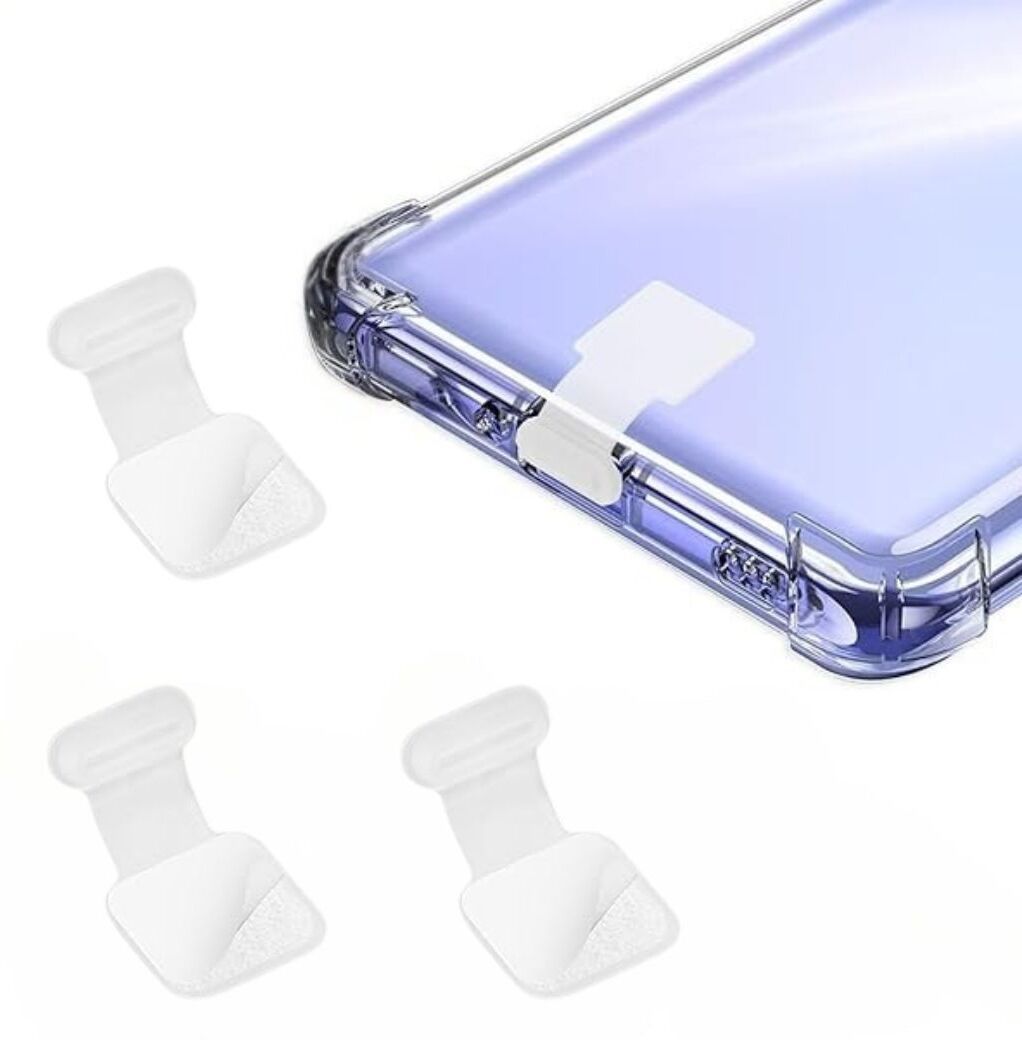 MAK Type C Charging Port Adhesive Dust Protection Caps,Anti-Lost Cover (Transparent) Power Port White Anti-dust Plug-image-20