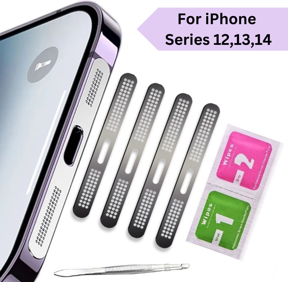 Kickzu 4PCS Metal Dustproof Net Stickers for iPhone Series 12 13 14 Digital Visual Interface Multicolor Anti-dust Plug-image-14