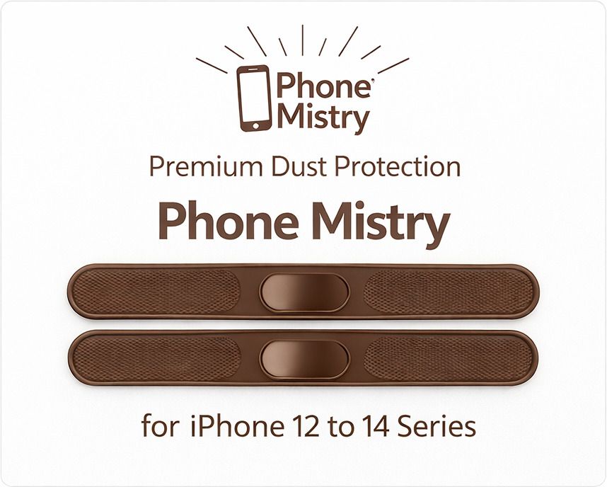 PhoneMistry Metal Dust Net for 12–16 Series Speaker & Mic Protection Audio Jack Brown Anti-dust Plug-image-3