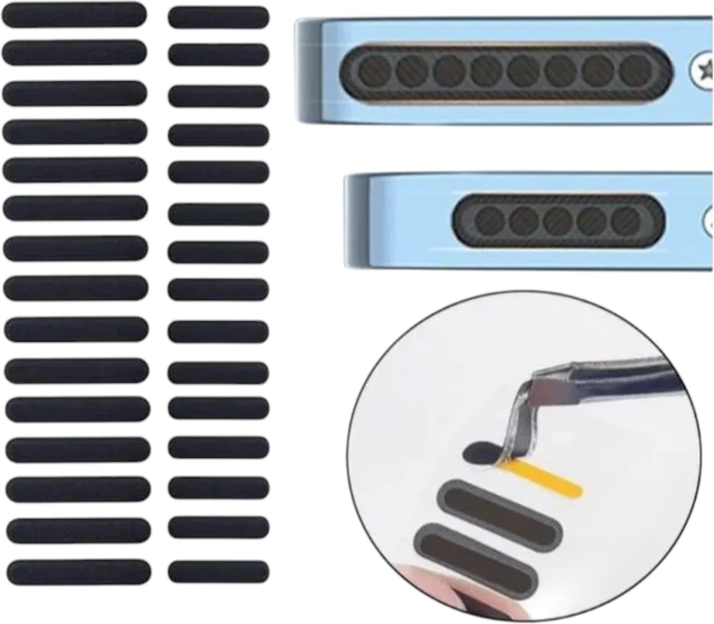 GOVAYU 15 short & 15 long anti dust plug Audio Jack for Phone Speakers Digital Visual Interface Black Anti-dust Plug-image-14