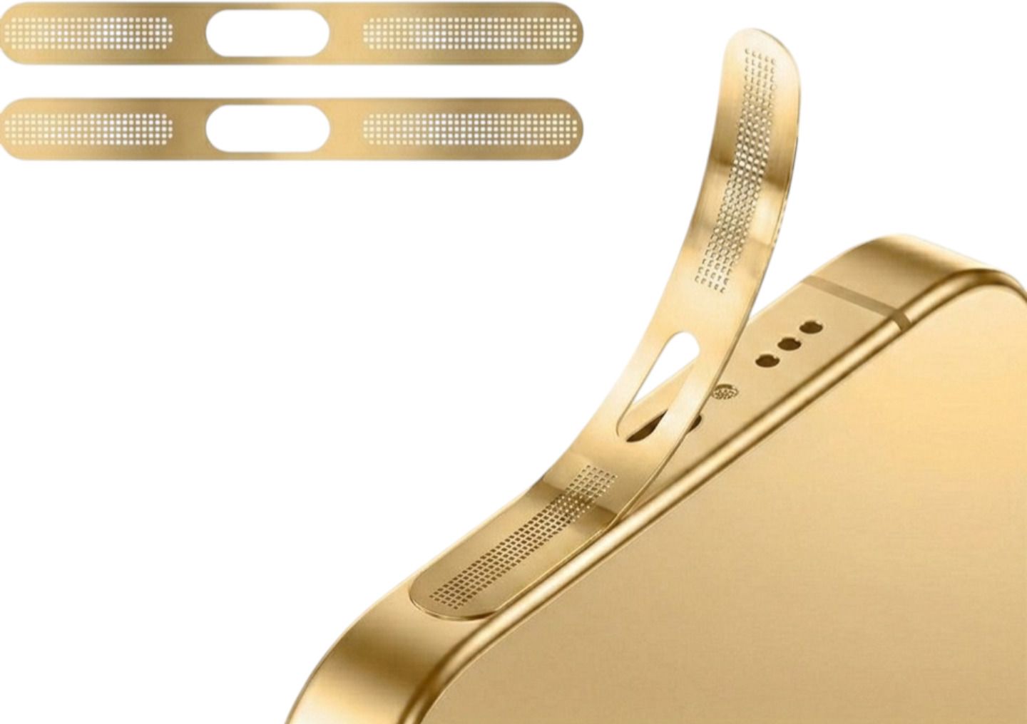 GOVAYU Mobile Speaker Protector for iPhone 15/ 15 Plus / 15 Pro & 15 Pro Max Digital Visual Interface Gold Anti-dust Plug-image-36