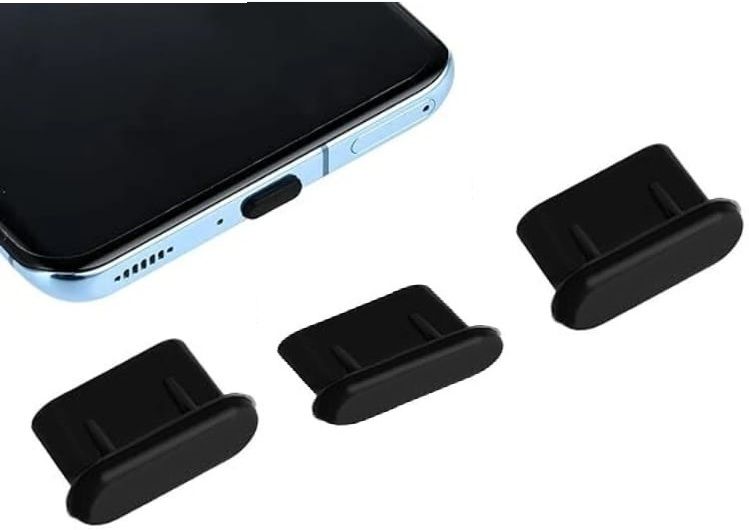 BBS PRO Type C Dust Plug for Mobile Phones | USB C Charging Port Protector | Silicone Power Port Black Anti-dust Plug-image-39