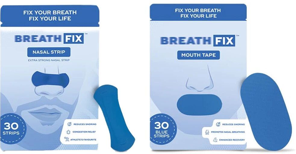 breath fix Blue Nasal Strips 2.0 (30 Strips) + Blue Mouth Tape (30 Tapes) Anti-snoring Device-picture-26