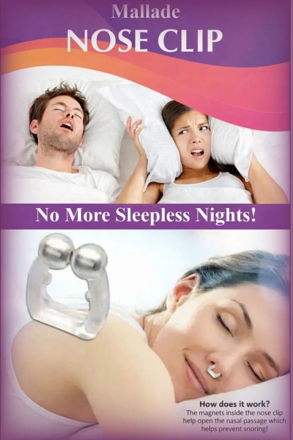 mallade anti snoring nose clip for couples Nose Shaper-picture-13
