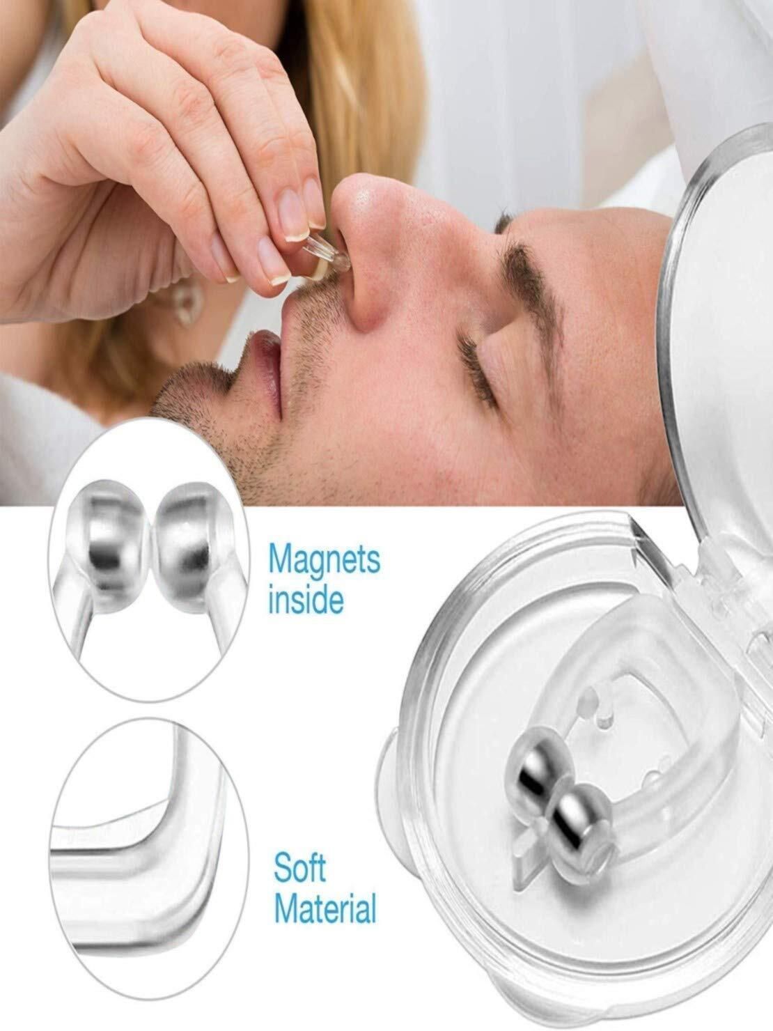 Snore Free Nose Clip|Unisex Stop Snoring Anti Snore Free Sleep Silicone Magnetic Anti-snoring Device-image-6