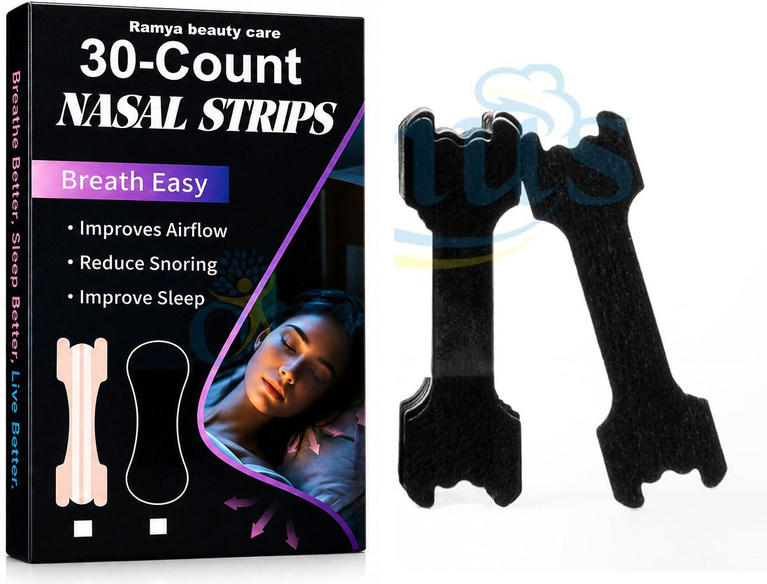 Congestion AIR Flow Pro Nasal Strips Hypoallergenic Adhesive 30 Pice Anti-snoring Device-image-4