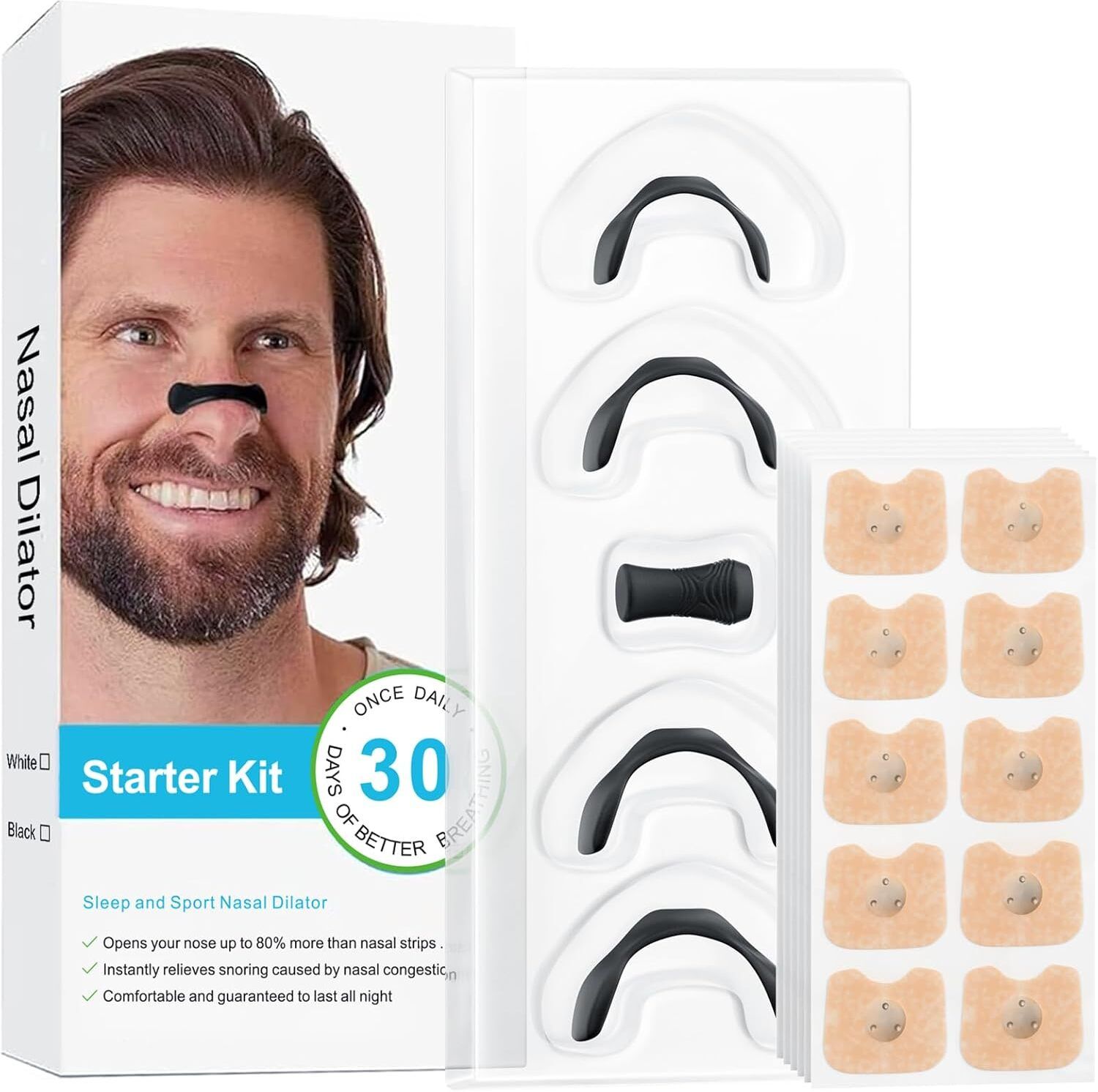Breathing Nasal Dilators Strips, Instant Relief Nose Snoring For Men Women 30pcs Anti-snoring Device-image-31