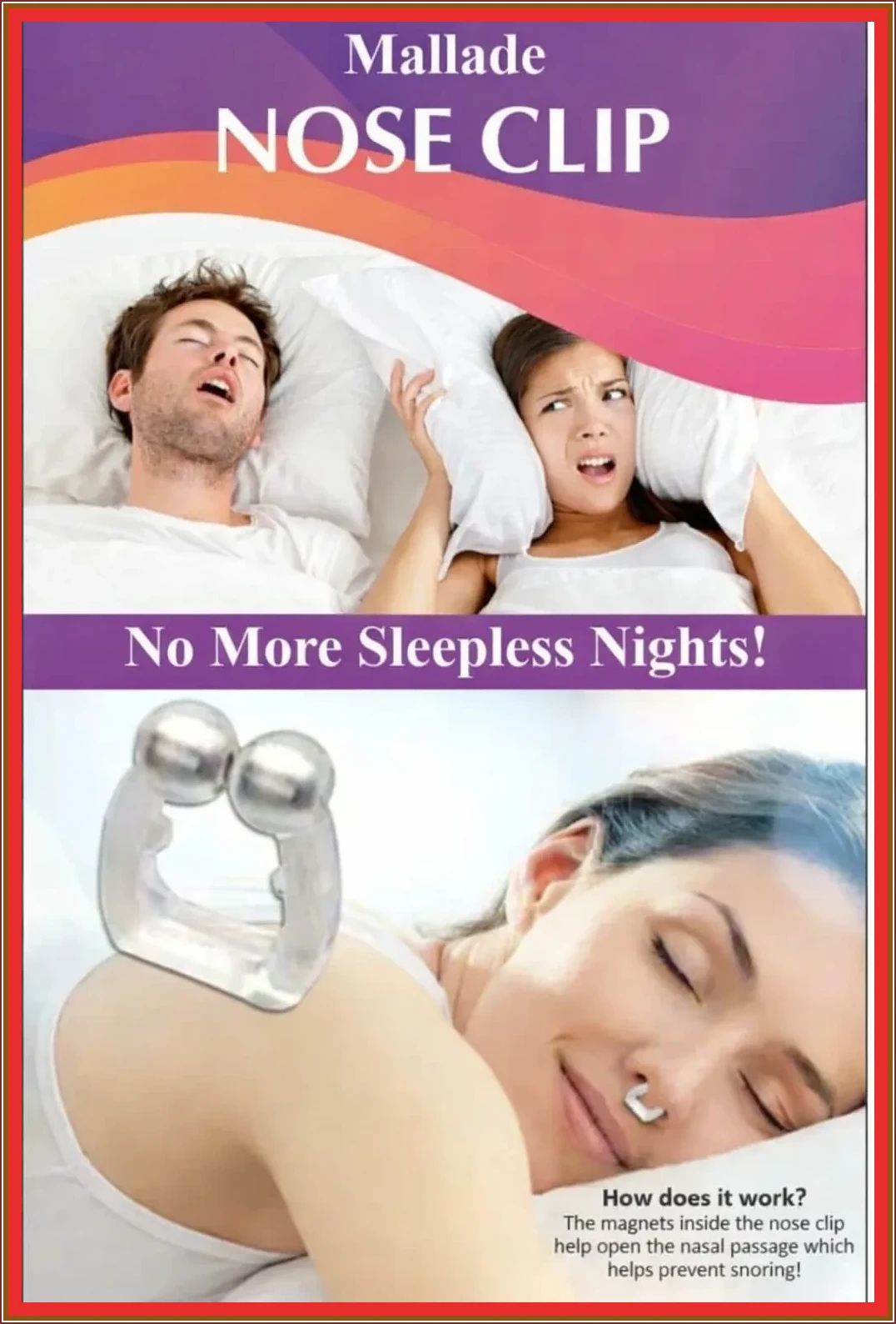 mallade anti snoring solution nose breathing clip Nose Shaper-picture-33