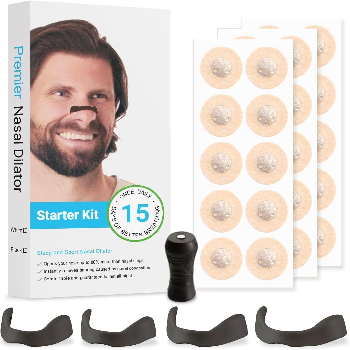 Extra Strength Skin Safe Nasal Strips for Snoring Relief, Snoring StopperA1 Nose Shaper-image-17