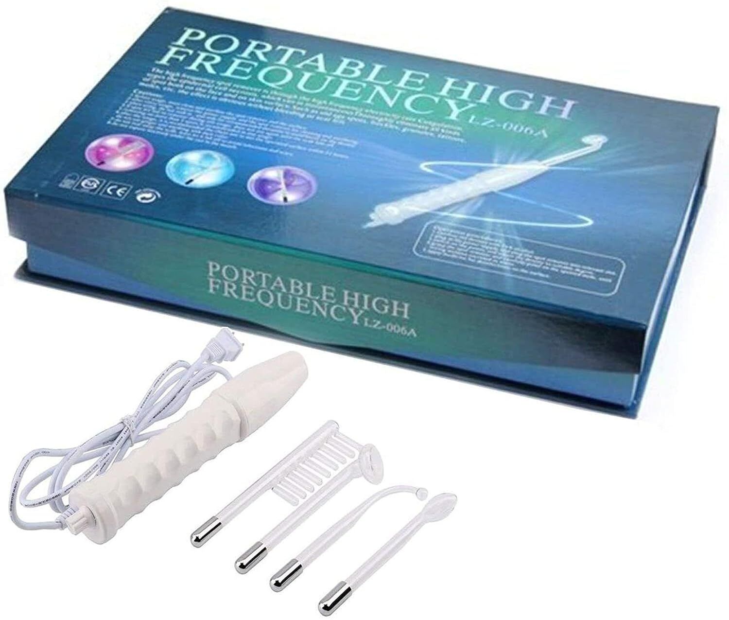 pearlpetal cosmetics Portable High Frequency Machine Facial Wand Acne for Skin Tightening Personal Care Appliance Combo-image-43