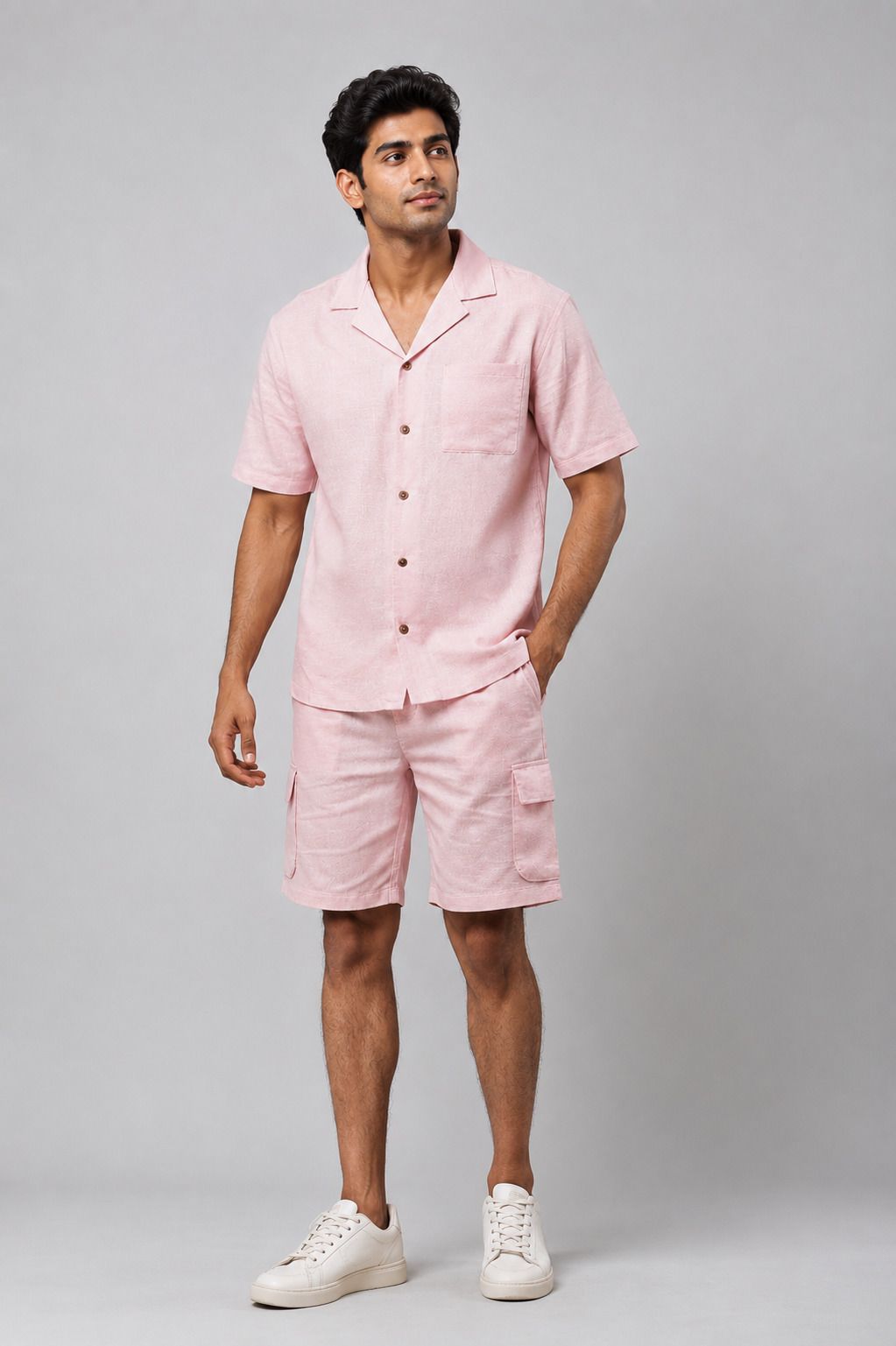 clothink india Shirt Regular Shorts Co-ords Set-picture-3