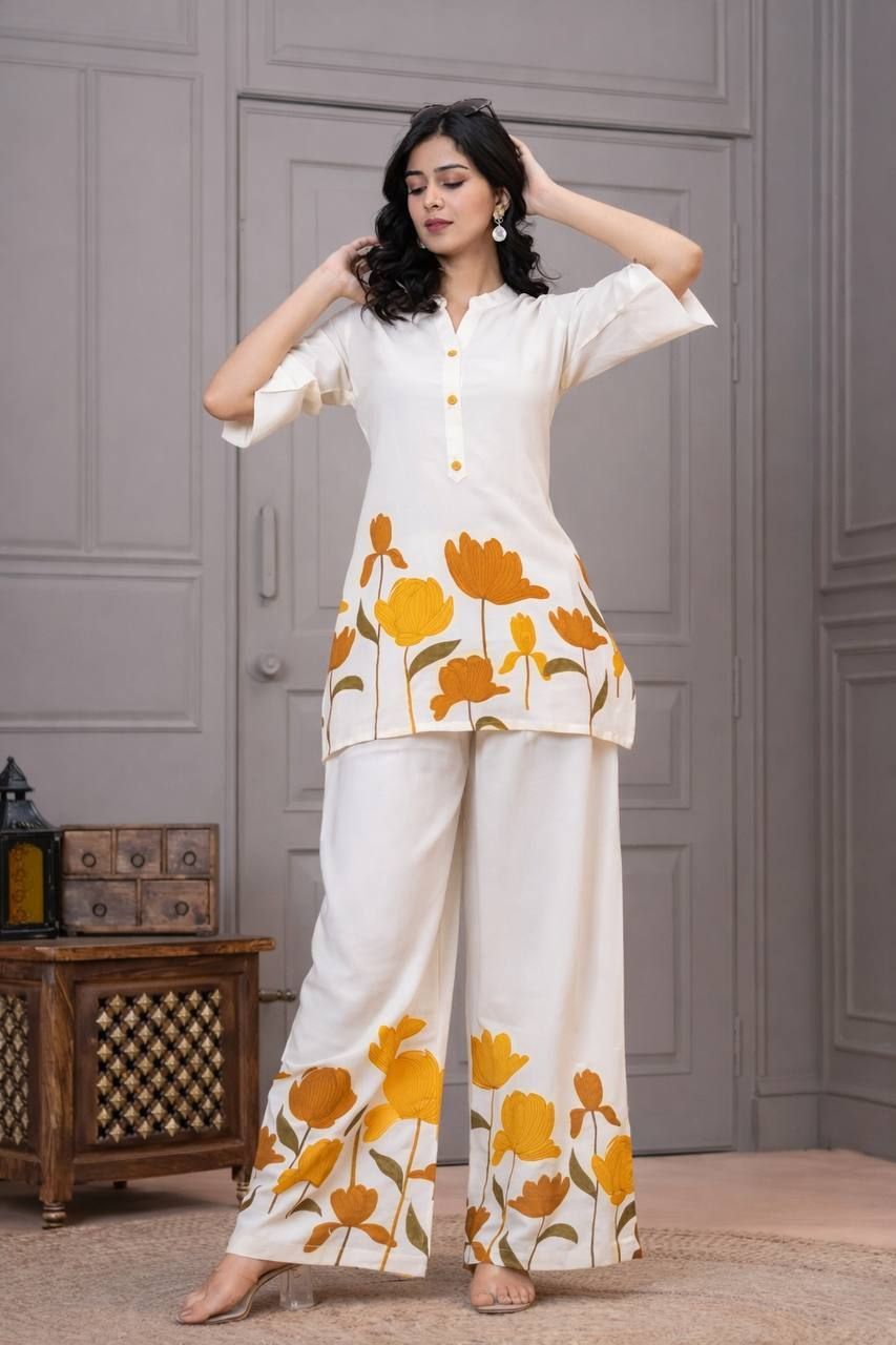 santopera designer Tunic Palazzos Co-ords Set-picture-3