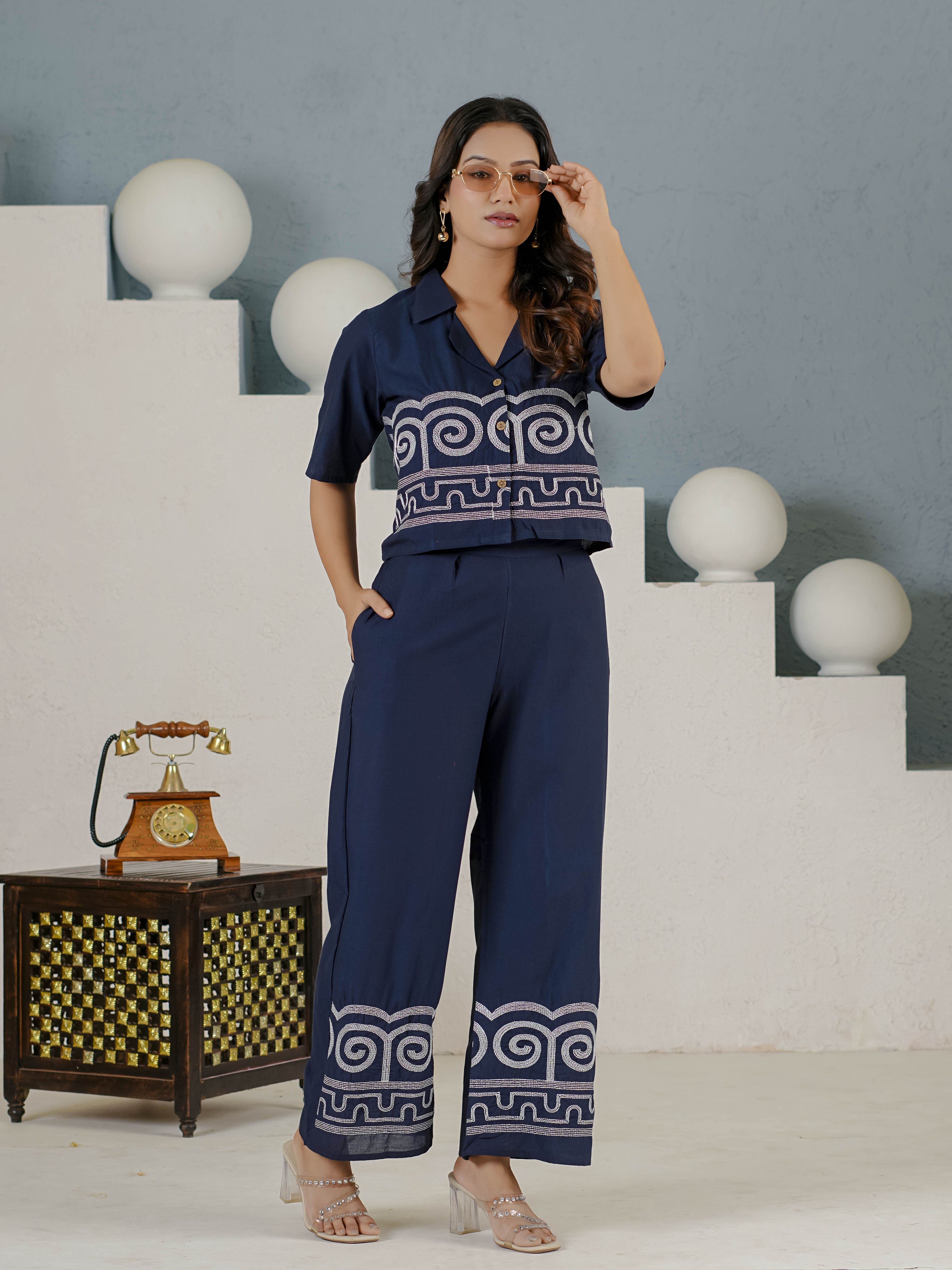 kiaaron Top Palazzos Co-ords Set-picture-22