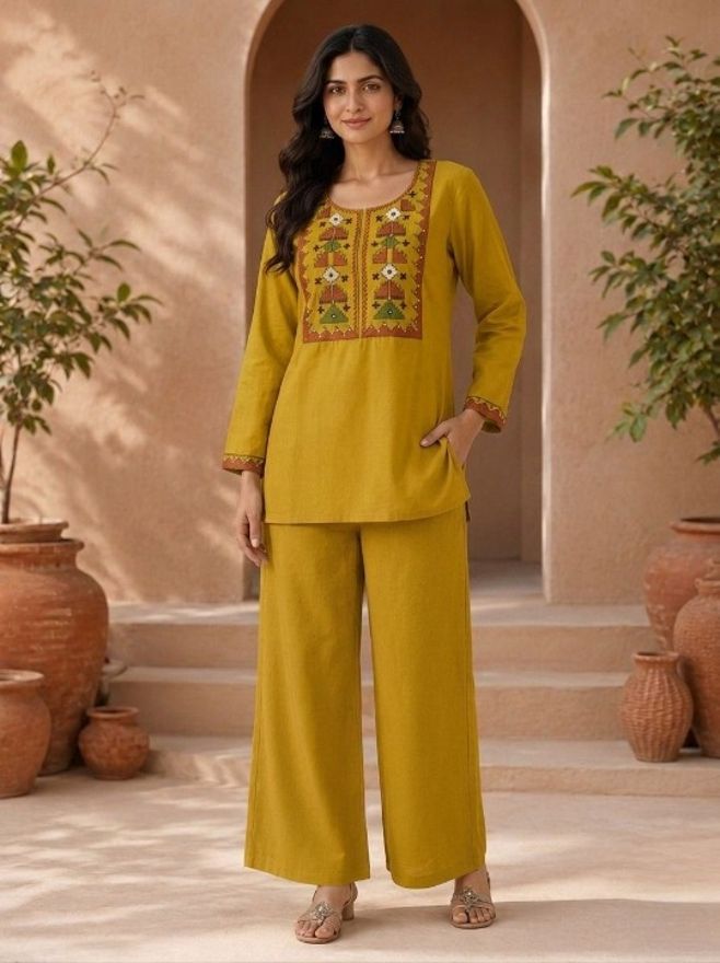 komal handicraft Tunic Palazzos Co-ords Set-picture-20
