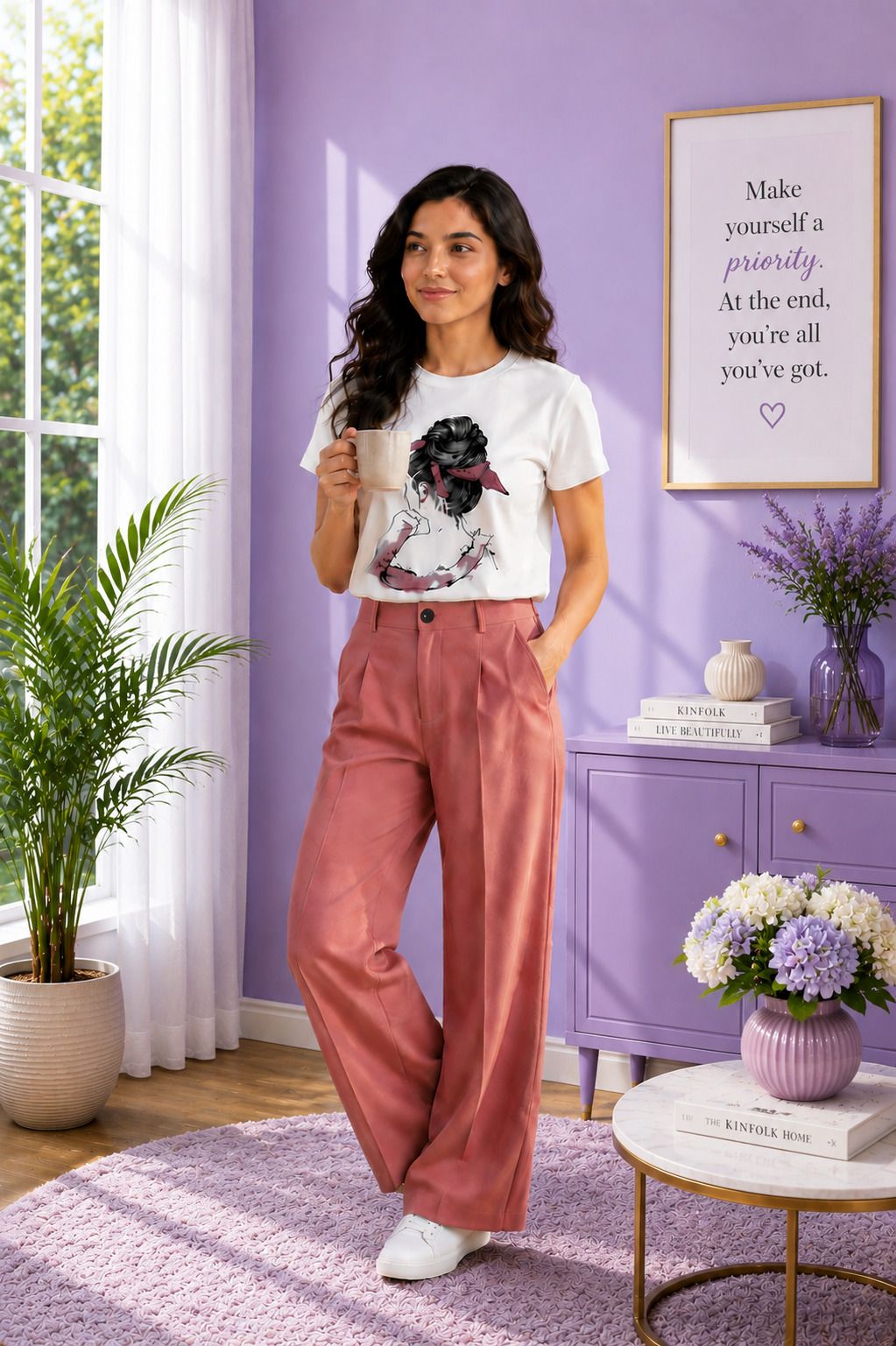 tarrent hunt Tshirt Palazzos Co-ords Set-picture-33