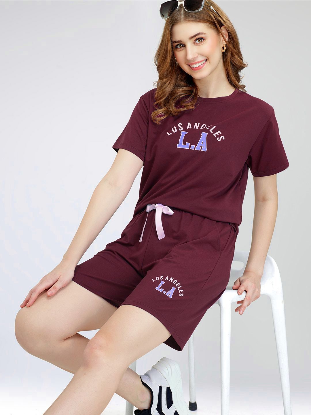 patche Tshirt Regular Shorts Co-ords Set-picture-17