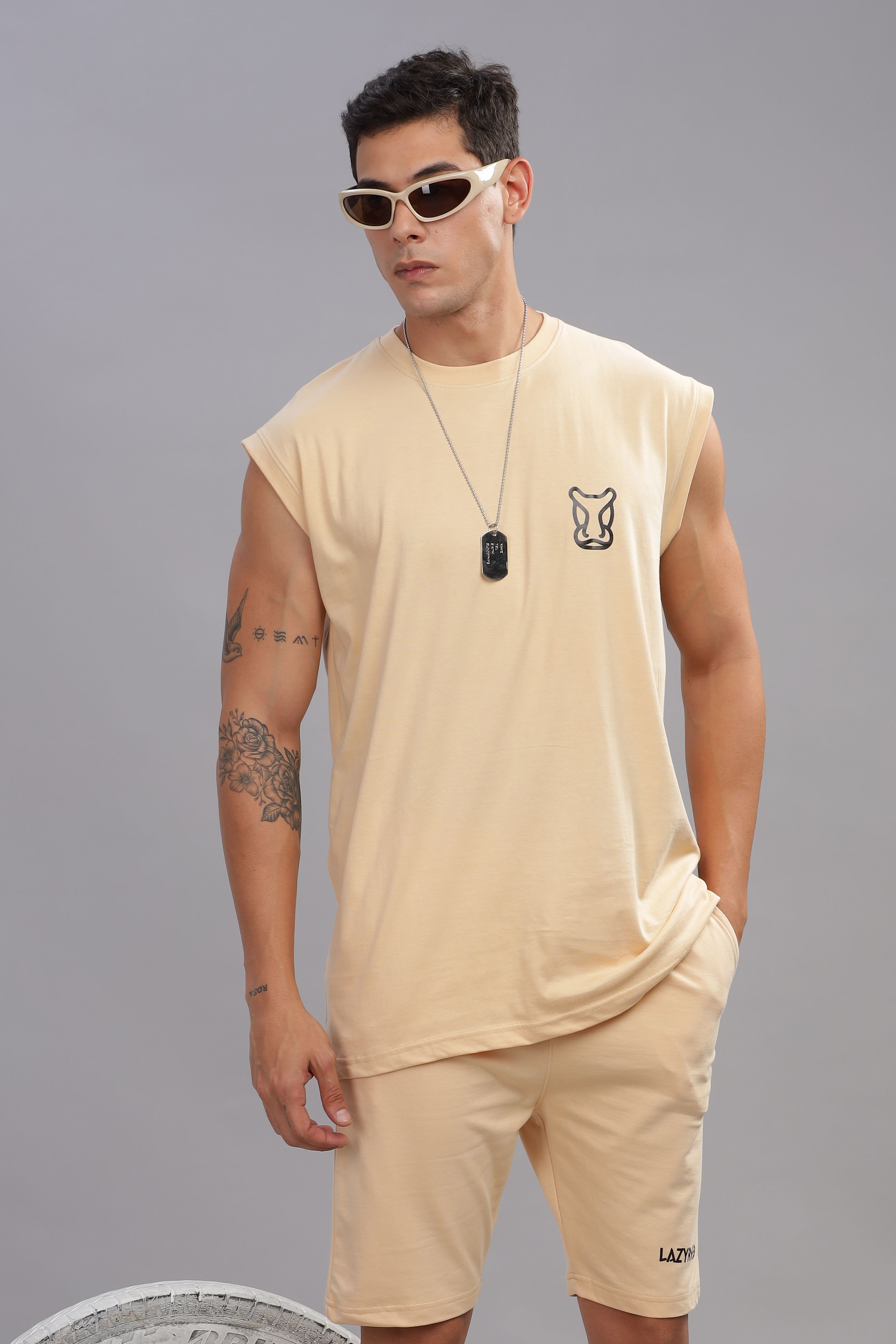 lazyrebel Tshirt Regular Shorts Co-ords Set-picture-20