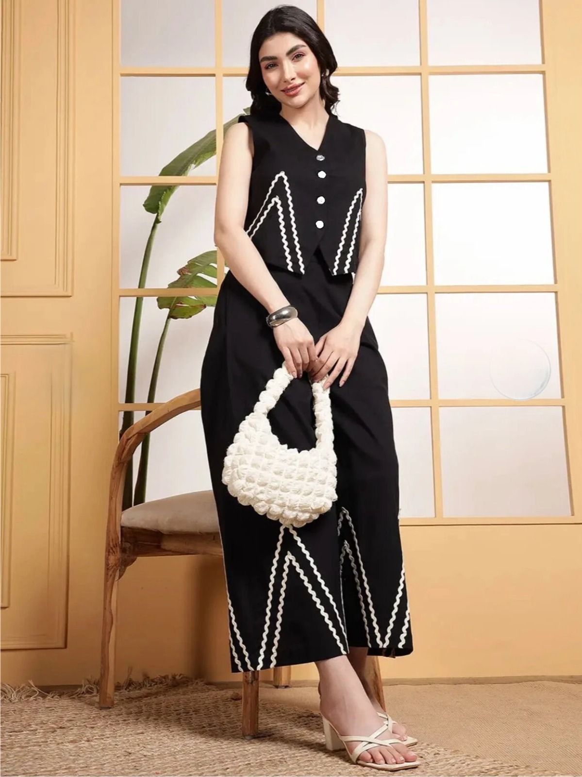 Waistcoat Palazzos Co-ords Set-image-23
