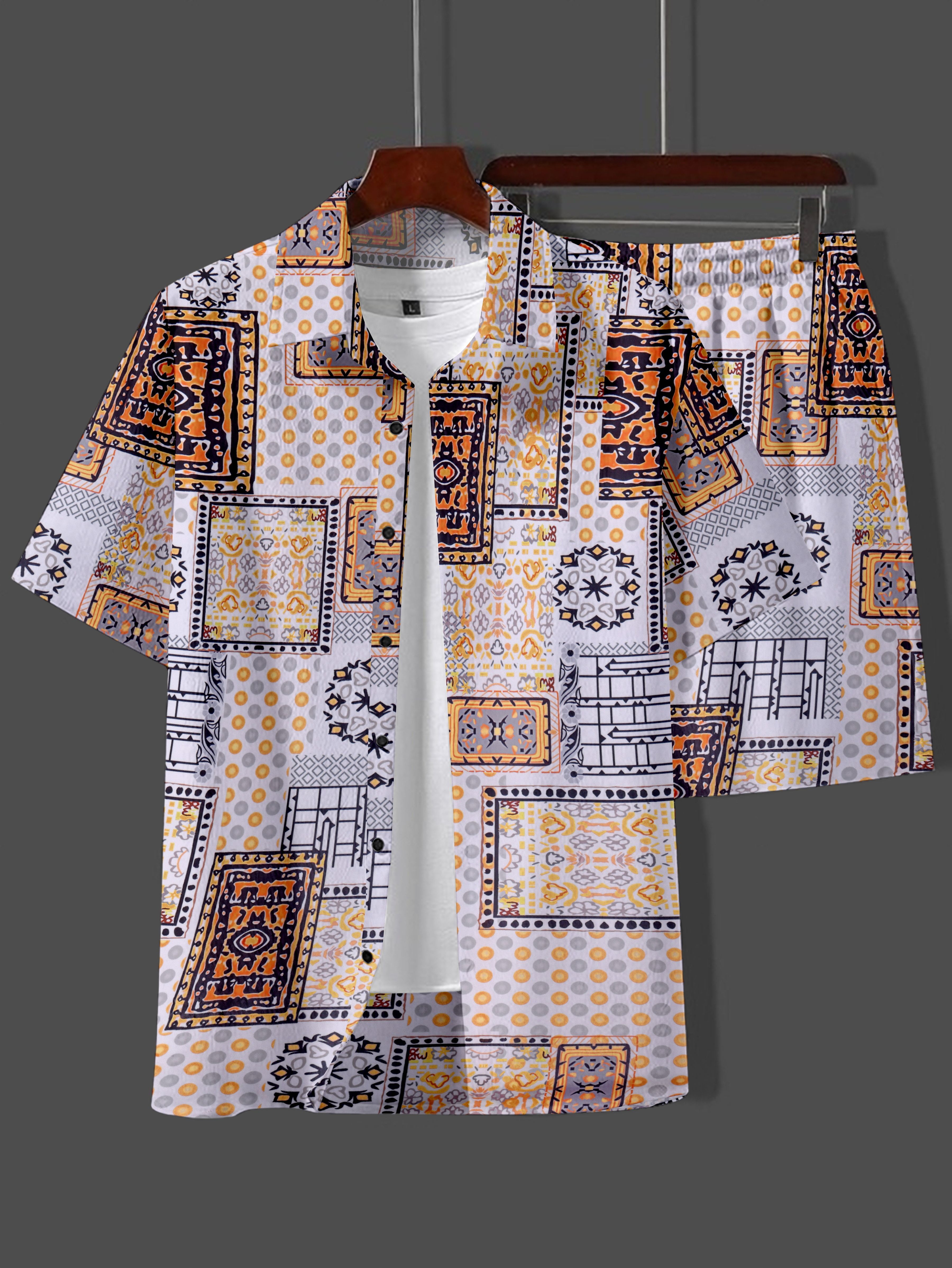 glori star Shirt Chino Shorts Western Set-picture-42