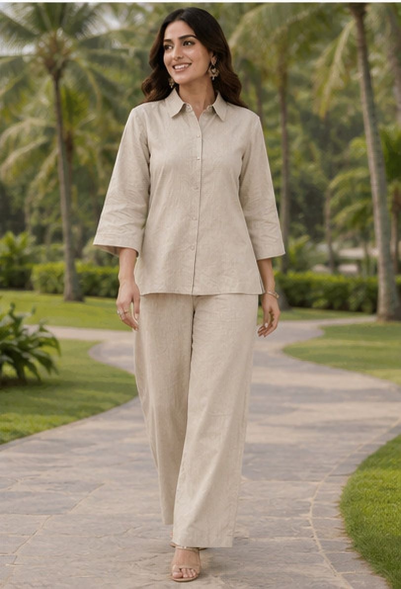 pramukh creation Shirt Palazzos Co-ords Set-picture-16