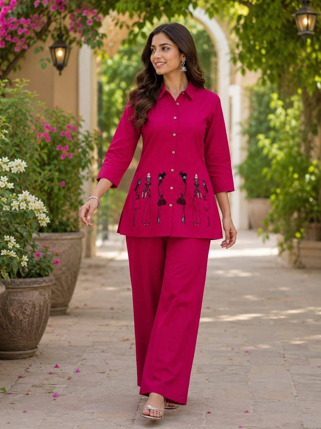 Top Palazzos Co-ords Set-image-4