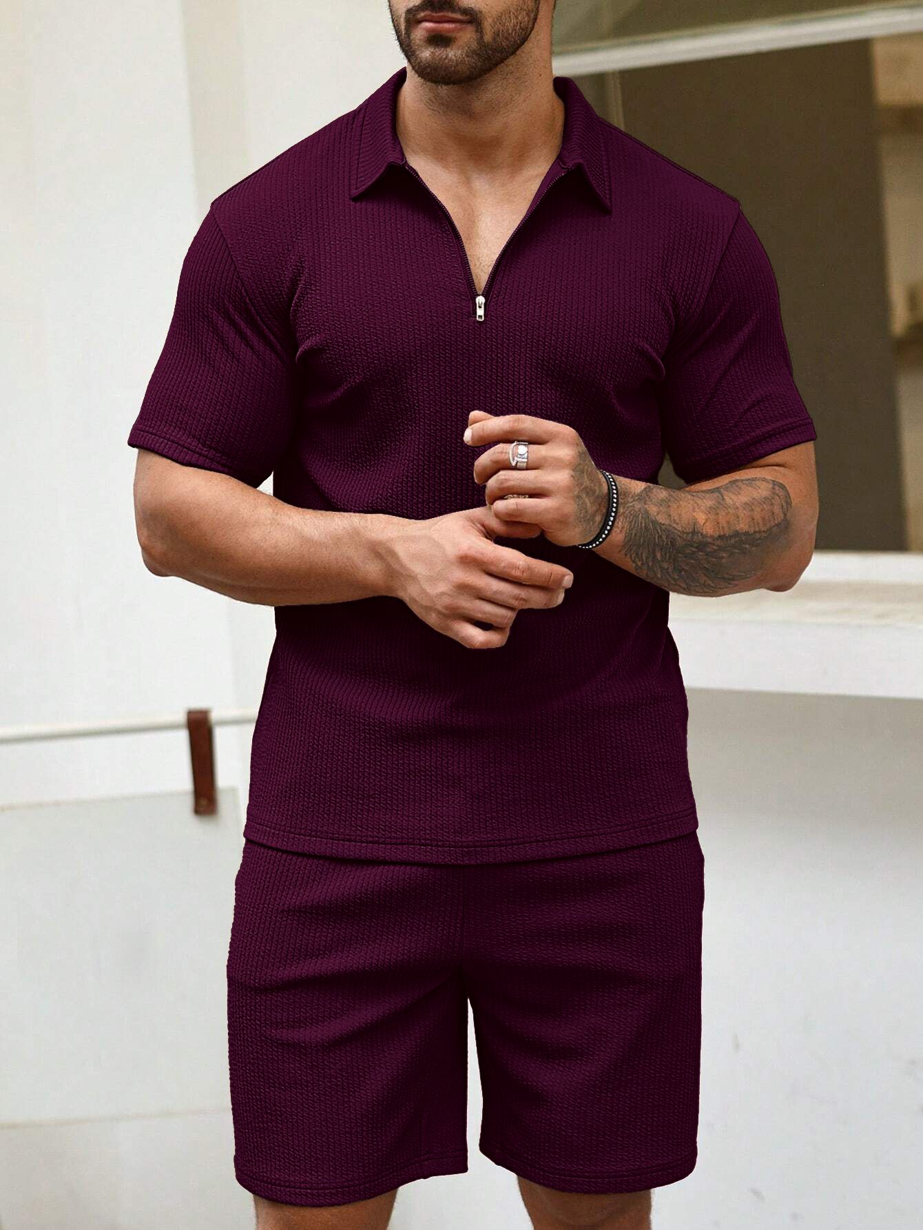 vogaan Tshirt Regular Shorts Co-ords Set-picture-15