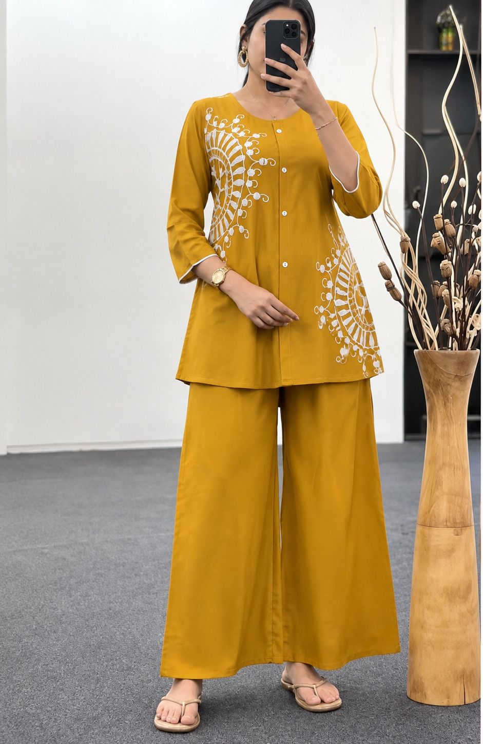 sridha creation Top Palazzos Co-ords Set-picture-10