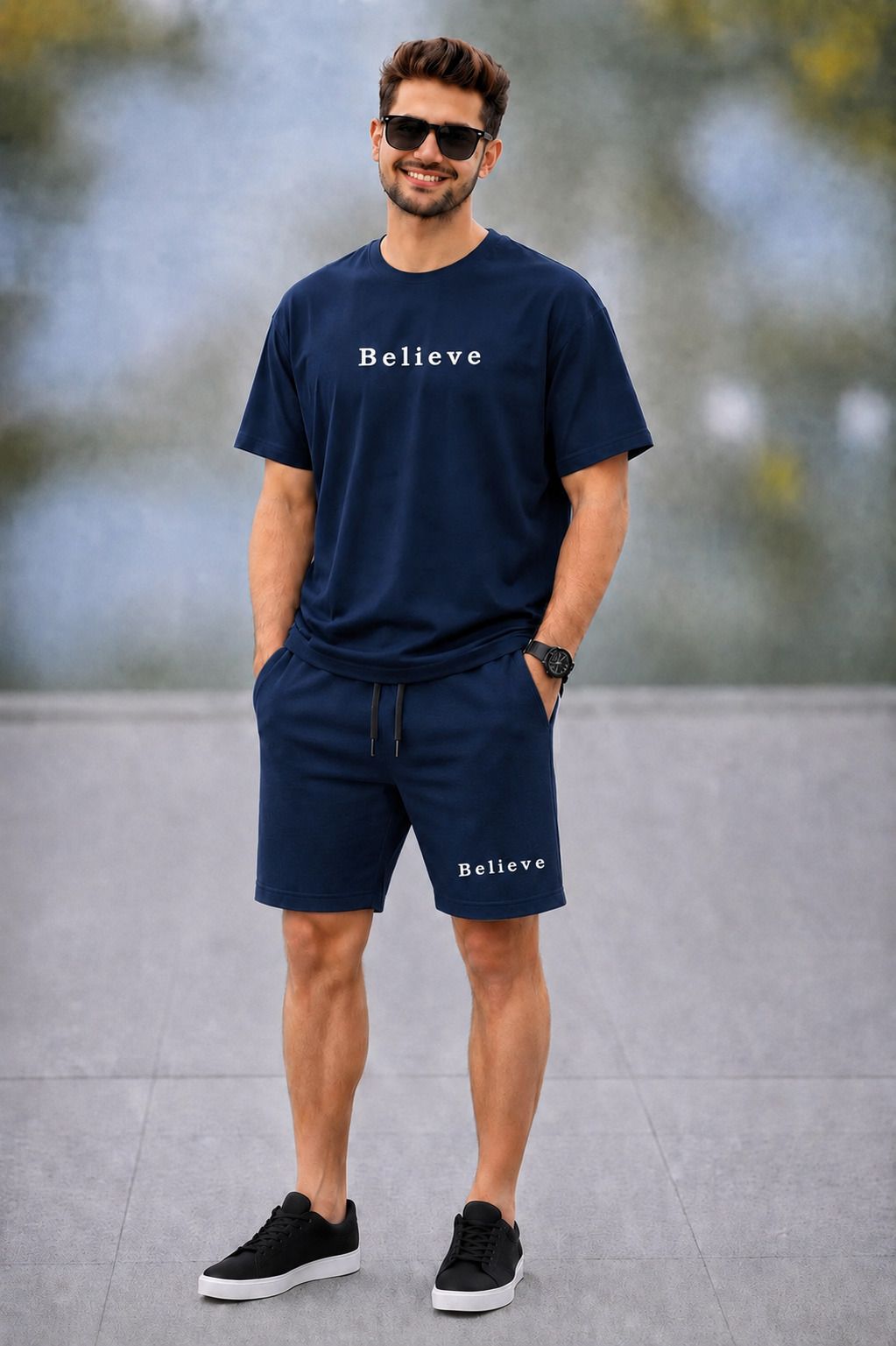 Tshirt Regular Shorts Co-ords Set-image-46