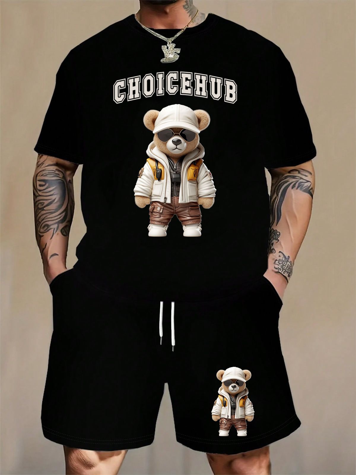 fukuhub Tshirt Regular Shorts Co-ords Set-picture-11