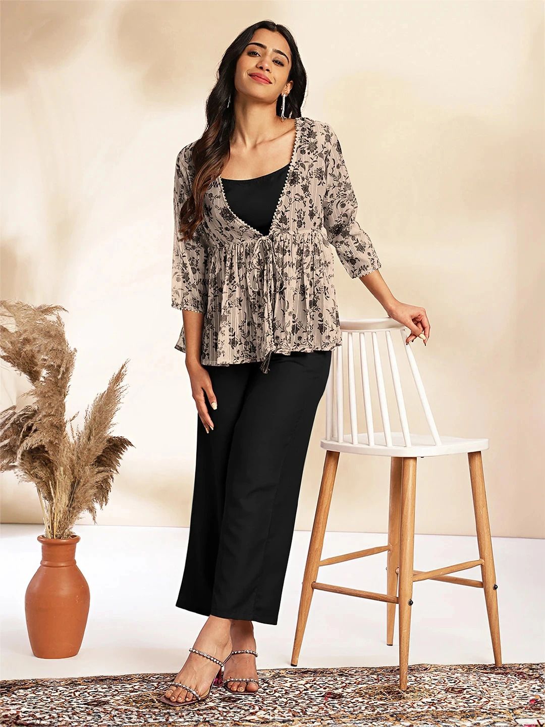 Top Pant Co-ords Set with Jacket