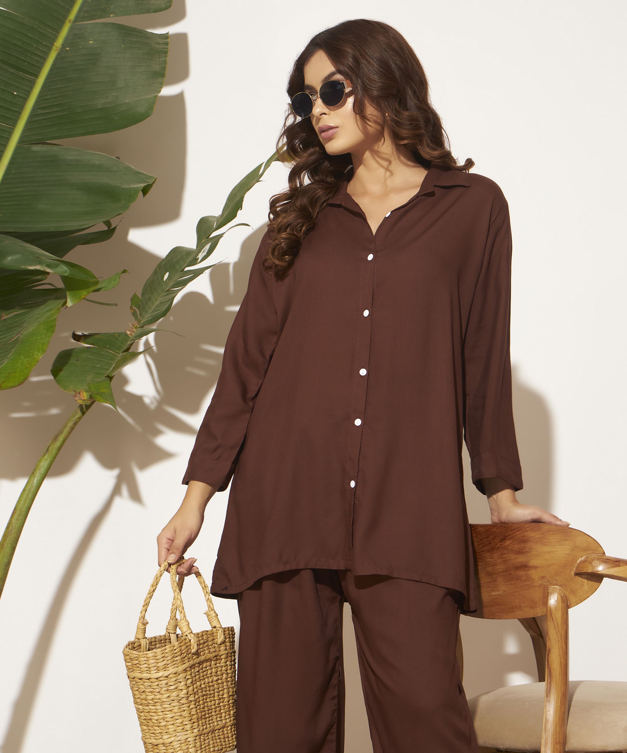 canblar Shirt Palazzos Co-ords Set-picture-3
