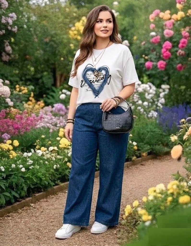 ameeha Tshirt Palazzos Co-ords Set-picture-2