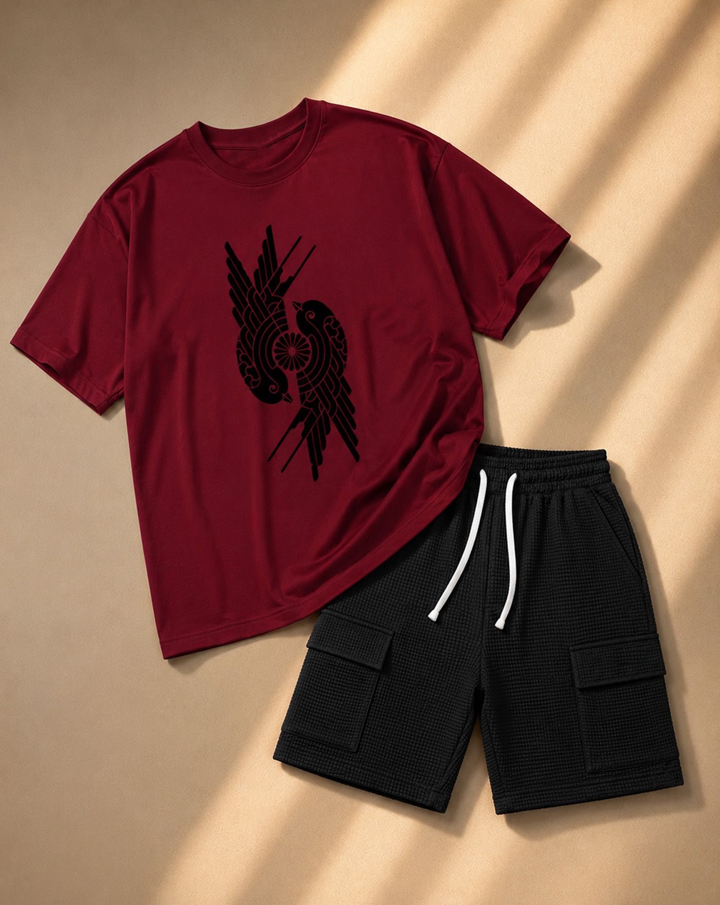 Tshirt Regular Shorts Co-ords Set-image-44
