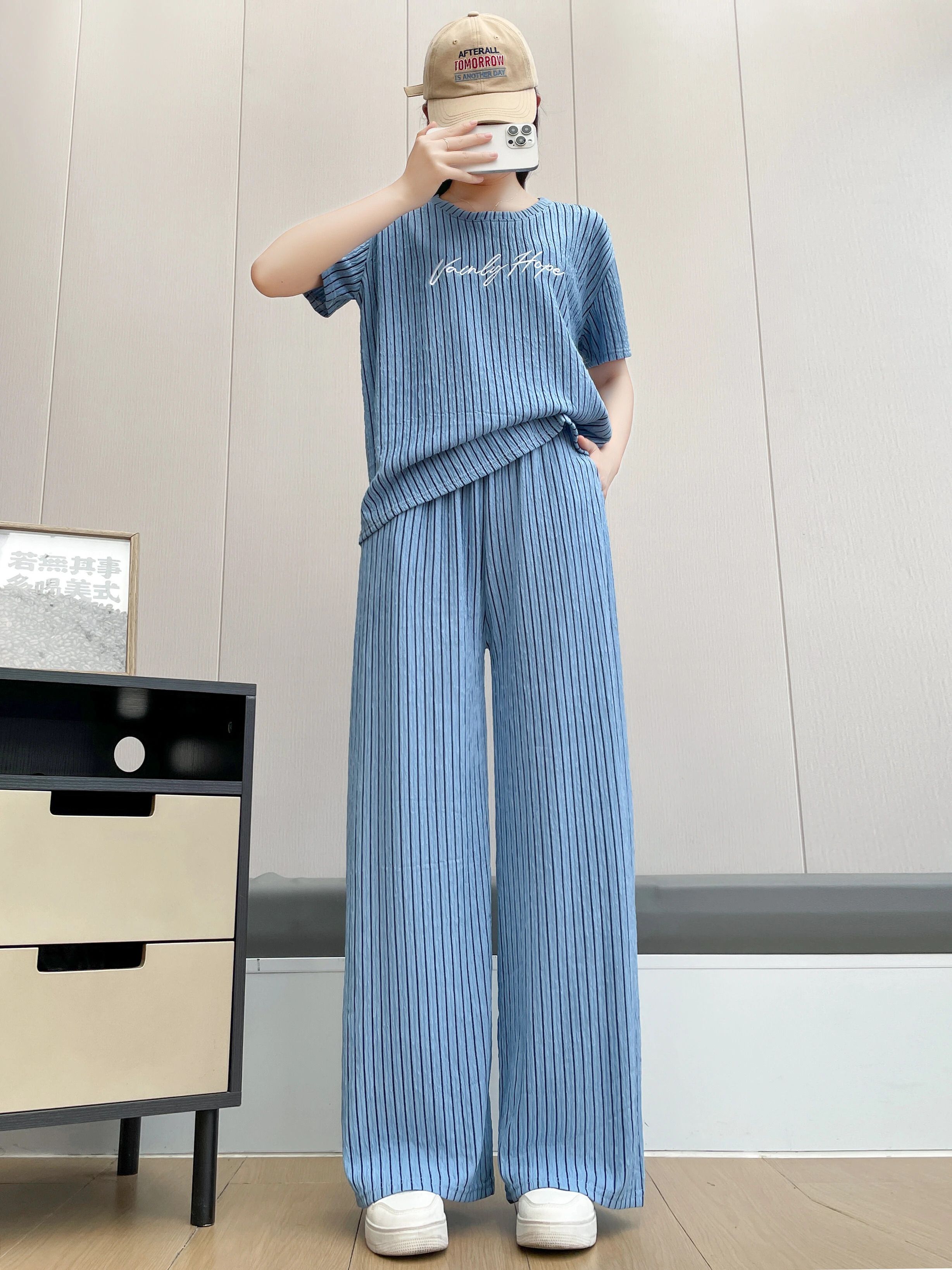 Tshirt Palazzos Western Set-image-43
