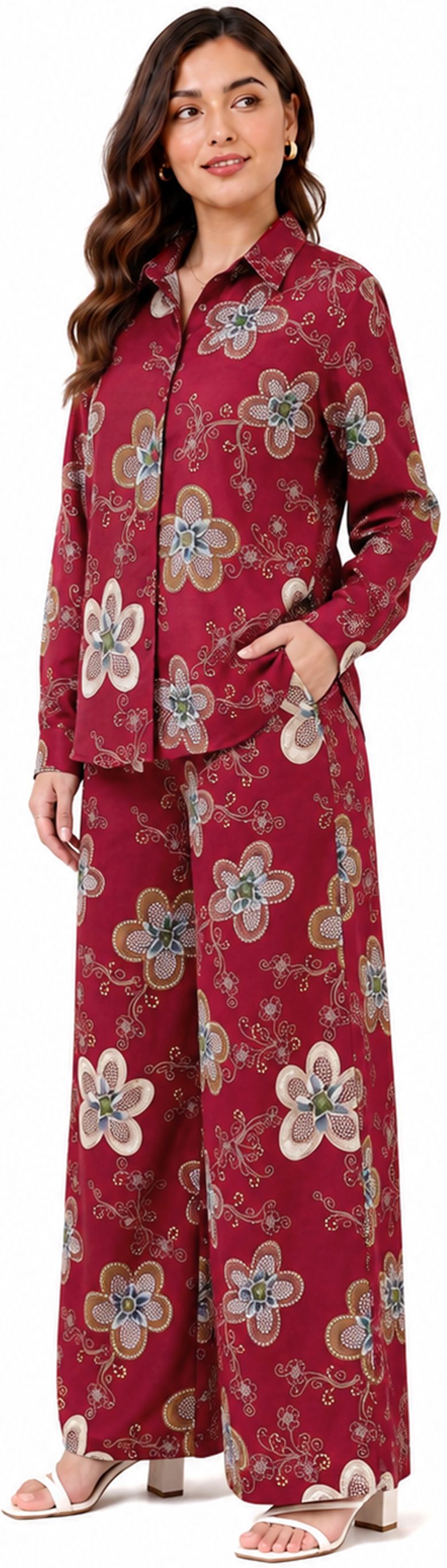 serenaire Shirt Palazzos Co-ords Set-picture-34