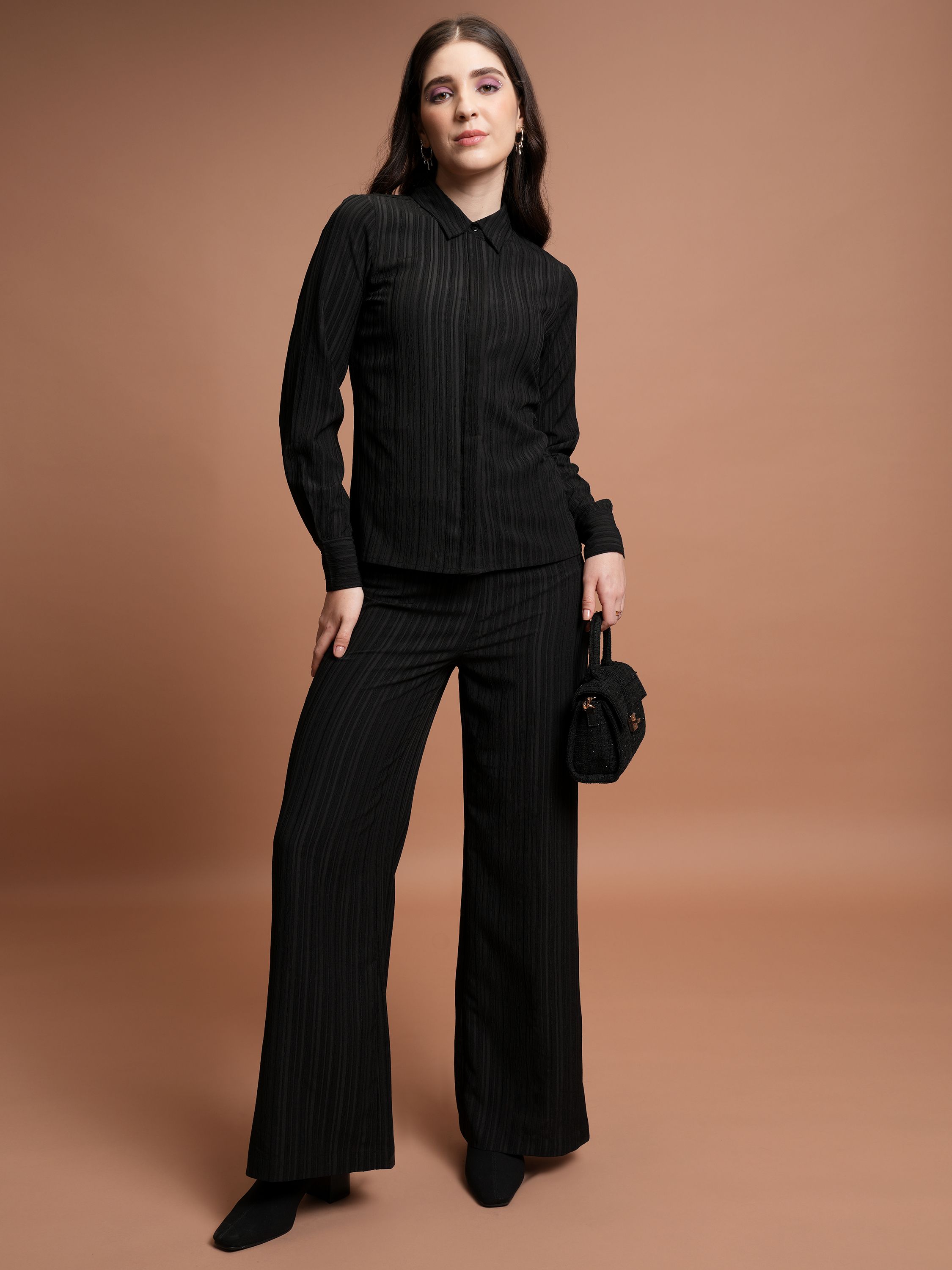 ketch Shirt Palazzos Western Set-picture-10