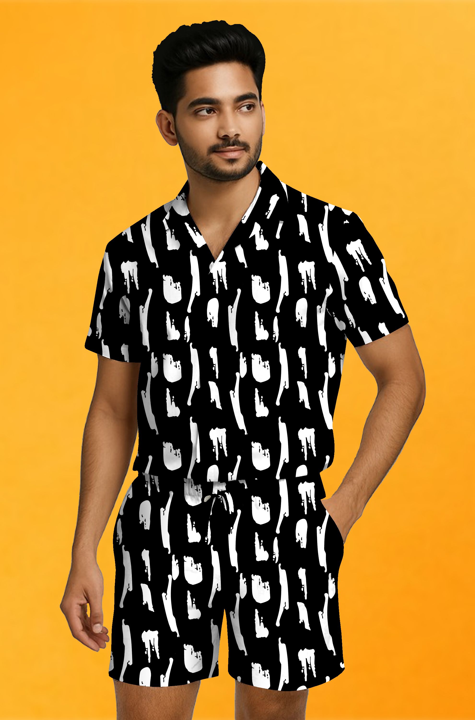 hasini fashion Men Night Suit Set Multicolor Printed-picture-30