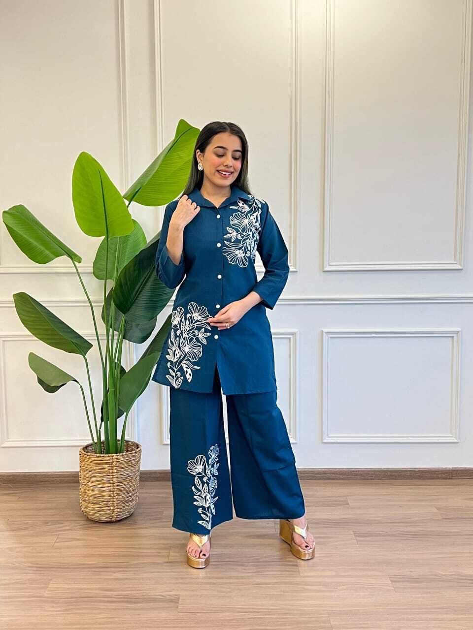 chechi Shirt Palazzos Co-ords Set-picture-10