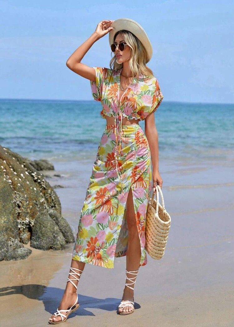 cool and casual Top Skirt Co-ords Set-picture-35