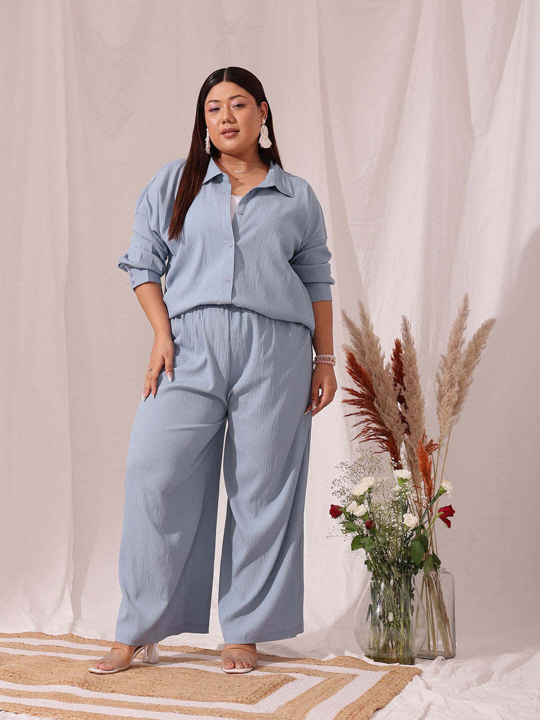 curvy street Shirt Palazzos Co-ords Set-picture-15