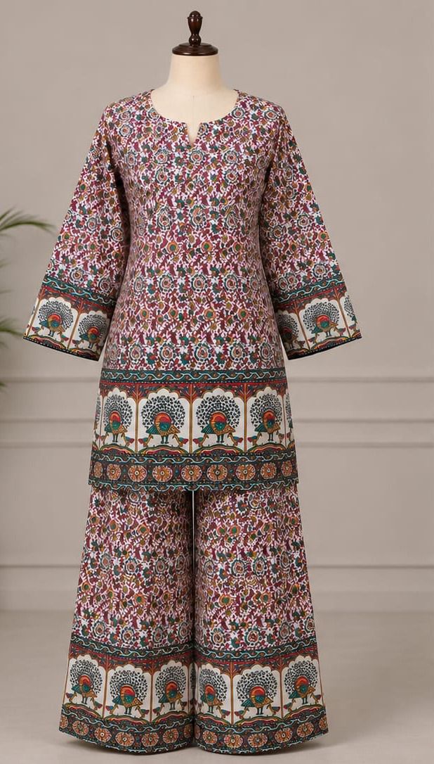 Tunic Palazzos Western Set with Coat-image-9