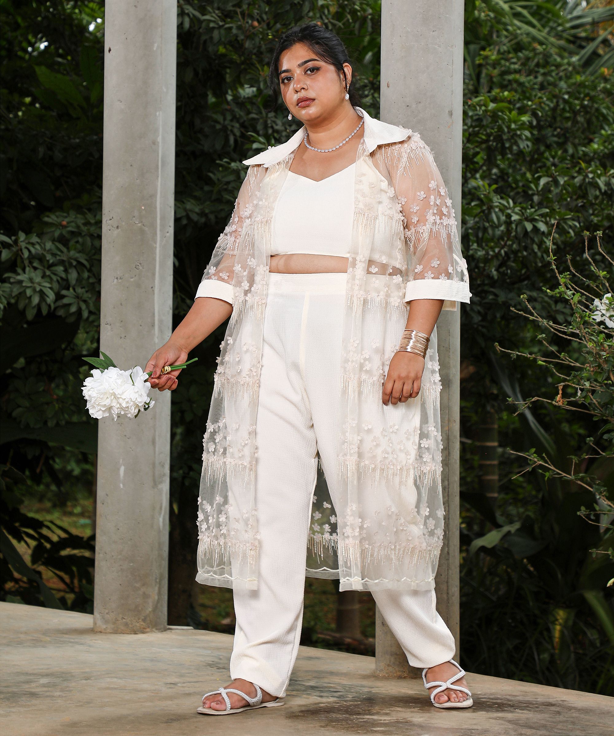 instafab plus Top Pant Co-ords Set with Jacket-picture-18