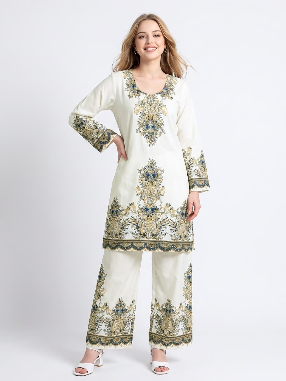 hna fashion Top Palazzos Co-ords Set-picture-23