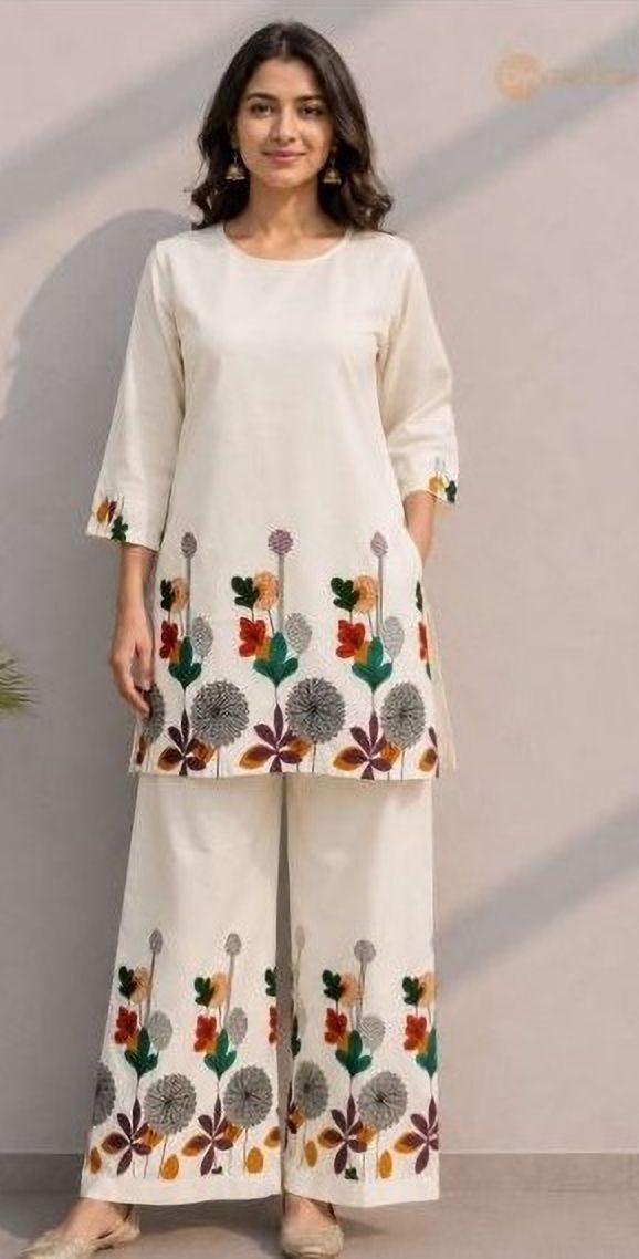 adhyushi creations Top Palazzos Co-ords Set-picture-31