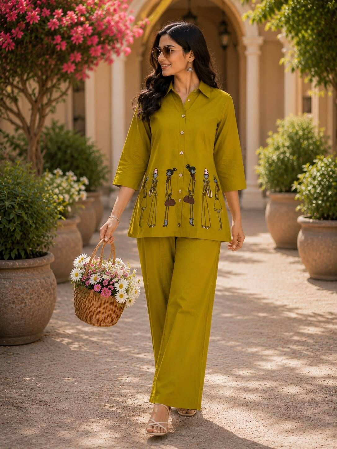 Top Palazzos Co-ords Set-image-3
